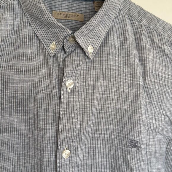 Burberry Brit Long Sleeve Shirt Blue Size L - Picture 3 of 9